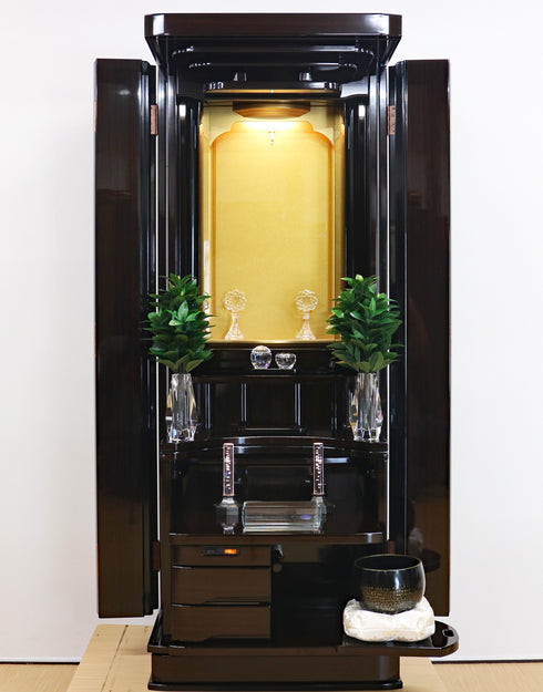 Soka Gakkai Furniture-style Buddhist Altar "Akane" Available in 4 colors Made in Japan Rainbow Gold Cabinet Compatible with Permanent Gohonzon